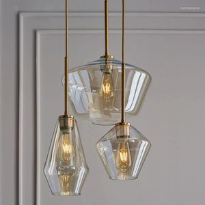 Pendelleuchten Moderne Glasleuchten für Wohnzimmer Küche Nordic Led Hängelampe Loft Industrielle Hängelampe Wohnkultur Leuchte E27