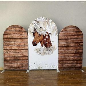 Dekoracja imprezy Wood Chiara Arch Covers z stojakiem panele ślubne Baby Shower