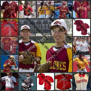 NCAA Custom Stitched Iowa State Cyclones Jersey de beisebol - Roehrick Thompson van Berkum Barclay Rhodus Sufficool