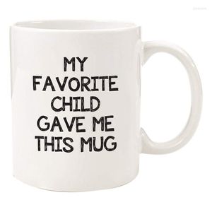 Muggar mitt favoritbarn gav mig denna roliga kaffemugg - mamma pappa julklappar gag xmas nuvarande idé från dotter son kid