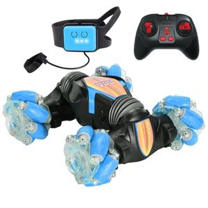 360-degree rotating juggling remote control car with light twisting children's car toy one drop