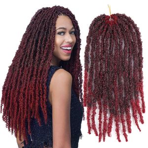 Kanekalon Handmade Butterfly Locs Crochet Hair Synthetic Braiding Hair Distressed Locs Hair Extension 14 20 Inches