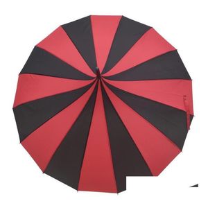 우산 30pcs 크리에이티브 디자인 흑백 줄무늬 골프 우산 긴 손 처리 스트레이트 탑 SN4085 드롭 배달 홈 정원 DHE8W