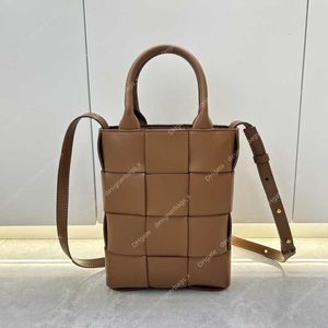 10A Top Tier Mini Intreccio Sacola Espelho Qualidade Feminina Alça de Couro Real Bolsa Pequena Bolsa de Compras Preta Bolsa de Tecido Clássico Bolsa Crossbody Alça de Ombro