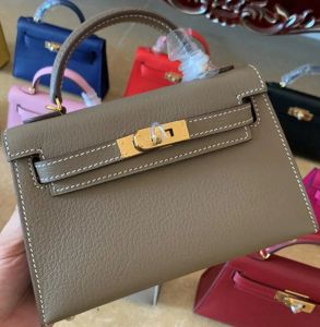 Gris Etain Brand mini Bag 19.5cm handmade wax stitching cherves leather lamb skin many colors fast delivery pls confirm to me if in stock00