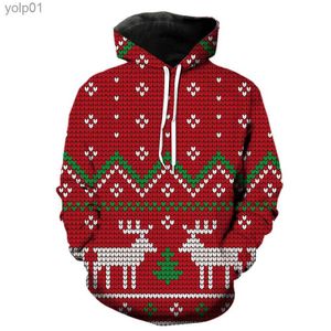 Herrtröjor tröjor Santa Claus Christmas Tree Men's Hoodies 2022 Hot Sale Hip Hop Streetwear Funny Long Sle Cool Sweatshirts Pullover Springl231107