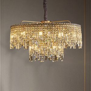 Luksusowy salon życiowy w stylu europejskim Postmodernistyczna sypialnia Modelowa lampa pokój High-end Restaurant Crystal Lamp