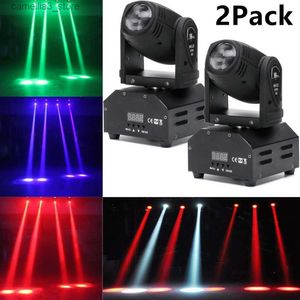 Moving Head Lights 2st Sell Sell Mini LED 10W Spot Beam Moving Head Light Lyre DMX512 Stage Light Stroboscope for Home Entertainment Professional Stage Q231107