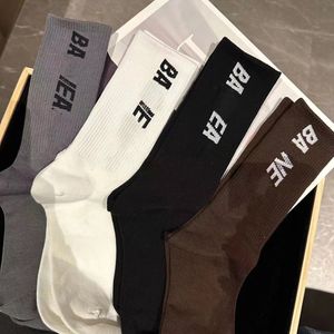 Men's Tall Socks Men's B Letter Printed Cotton Socks Sports Casual Socks