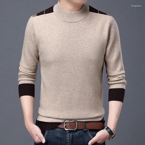 Men's Sweaters Sweater Winter Clothing Thickened Casual Half Turtleneck Loose Knitted Bottoming Middle-Aged Warm Top Fashion