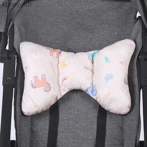 Pillows Cotton Cute Butterfly Baby Head Pillow for Newborns Stroller Basket Neck Guard Shockproof Infant AccessoriesL231107