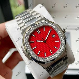 Diamond Men Watch Mechanical Watch مصمم الفولاذ المقاوم للصدأ الساعات التقويم التلقائي 41 ملم ساعة معصم الأزياء الكبيرة