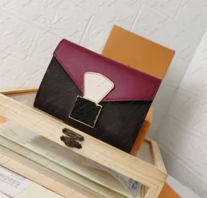 Luxury Designer Wallet Pallas Classic Short 3 Fold Card Bag Fashion Splice Women's Business Card Kreditkortsklipp Wallet