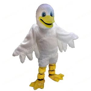 Performance White Bird Mascot Costumes Carnival Hallowen Gifts Vuxna storlek Fancy Games Outfit Holiday Outdoor Advertising Outfit Suit