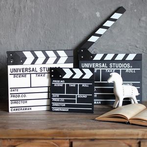 Decorative Objects Figurines 1 Pcs Director Video Scene Clapperboard Clapper Board TV Movie Clip Film Action Slate Clap Handmade Cut Prop 230406