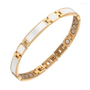 Charm Bracelets Moocare Luxury Magnetic Glow In The Dark Energy Bracelet Stainless Steel Health Luminous