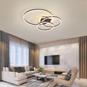 Chandelier Crystal Modern Led Ceiling Lamp For Living Room Bedroom Kitchen Coffee Circle Ring Lights Remote Control Dimming 110v 220v