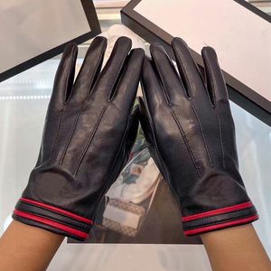 Luvas femininas designers para homens mulheres tela de toque couro quente luvas luva inverno moda móvel smartphone cinco dedos luvas