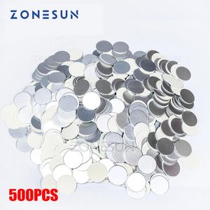 ZONESUN Kundenspezifische Induktionsdichtungen, Aluminiumfolien-Einlagen, Dichtungskissen für Getränke, PP, PET, PVC, PS, ABS-Kunststoff, Glasflaschen, 500 Stück/Set