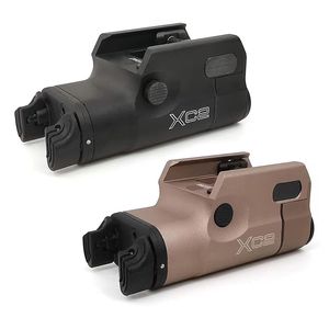 Acessórios táticos à prova de água xc2 lanterna ultra compacto combo red dot laser led mini luz branca 200 lumens airsoft lanterna