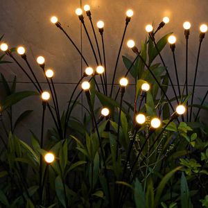 Газонные лампы Солнечное светодиодное освещение на открытом воздухе украшение сада водонепроницаемое ландшафтное фейерверк.