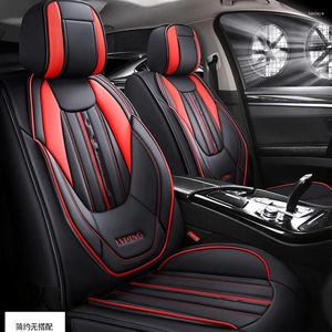 Car Seat Covers Cover Lzcs Front/Rear Vehicle Cushion Not Moves Universal Pu Leather Black/Red Non-Slide For Lada Granta E1 X45