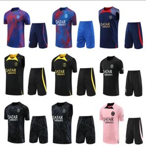 22/23/24 PSGs tracksuit Soccer Jerseys 2022 2023 Paris Sportswear men training suit Short sleeved suit Football kit uniform chandal sweatshirt Sweater set