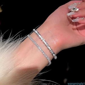 Pulseira de cobra de água em forma de mulher luz luxo nicho requintado explosivo flash pulseira high-end sensação internet vermelho e nova versão completa de diamante o