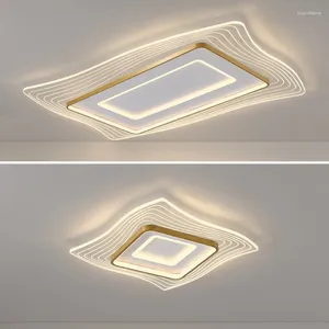 Taklampor LED Atmosfäriskt hushåll Rektangulärt vardagsrum kreativt rand sovrum matlampa