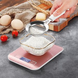 LCD Digital Food Kitchen Scale Electronic Food Scales Stainless Steel Weight Balance Measuring Tools wholesale 2023