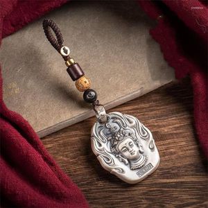 Keychains Fashion Ganesha Keychain Buddha Key Ring Holder DIY Men Car Chain Eight Guardian Gods Pendant Men's And Women's