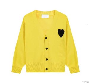 Fashionable Paris Designer Men's Sweater Amis De Coeur Macaron Love Jacquard Cardigan for Men and Women Tops 72nt