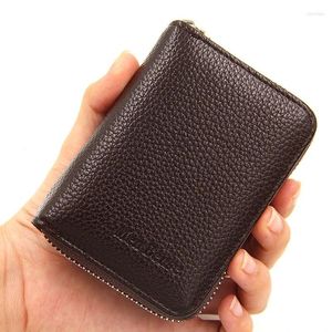 Card Holders PU Leather Bag Multi-position Multi-function Fashionable Simple Organ Women Men Zipper Wallet