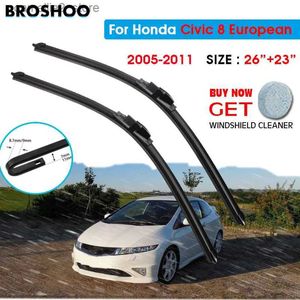 Limpadores de pára-brisa Lâmina de limpador de carro para Honda Civic 8 Europeu 26 