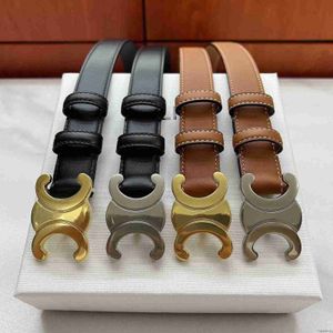 A113 Belt on Sale eather Cintura Women Triomphe Belts Formal Shiny Golden Sier Buckle Width 2.5cm 1.8cm s