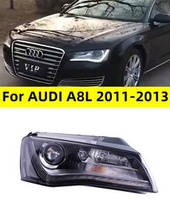 Car Front LED Lights For AUDI A8L 2011-2013 LED Headlight Dynamic Signal Animation DRL Dual Beam Lens Headlights