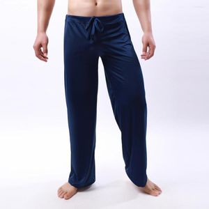 Herrenhosen Stilvolle Herren Yoga Pyjamahose mit tiefem Schritt Gerade Elastische Taille Plus Size Sport