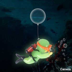 ボールとストリングを備えた明るい新しい水族館装飾アクセサリーミニ装飾品植物石タートル水族館用水槽用タートル水族館