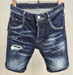 DSQ2 Men's Jeans Short Luxury Designer Summer Jeans Skinny Ripped Cool Guy Causal Hole Denim DSQ Fit Jeans Washed Short Pant D15