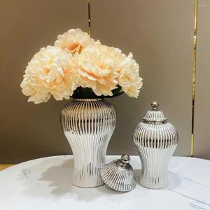 Depolama Şişeleri Seramik Elektrogkallatma Depkiyle Avrupa tarzı çiçek vazo el sanatları dekorasyon masaüstü konteyner