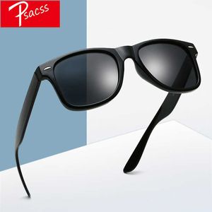 Solglasögon PSACSS Classic Square Polarised Solglasögon Män kvinnor Vintage Högkvalitativ märkesdesigner Male Fashion Retro Sun Glasses UV400 P230406