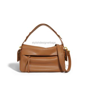 Umhängetaschen Authentische Leader und Taschen für Frauen 2023 Designer Luxus Solid Cross Body Bag Soft Leader Sounder Taschen mit Reißverschlussstilvolle Designertaschen