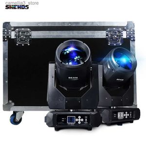 Moving Head Lights SHEHDS Novo feixe de lâmpada 350W 17R Moving Head Lighting com Flightcase Spot para boate DJ Disco Performance de palco profissional Q231107