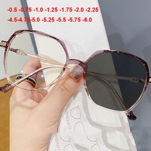 Sunglasses Frames Chameleon Women Female Myopia Computer P ochromic Glasses for Sight 0 50 0 75 175 2 5 6 230407