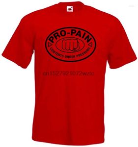 Herren T-Shirts Pro Pain - Inhalt Unterdruck T-Shirt Rot Alle Größen S-5XL