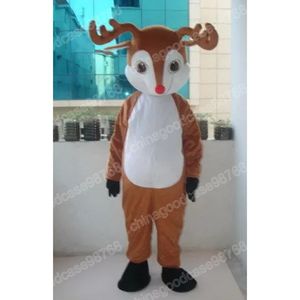 Performance lovely Reindeer Mascot Costume Top Quality Christmas Halloween Fancy Party Dress Cartoon Character Outfit Suit Carnival Unisex Outfit