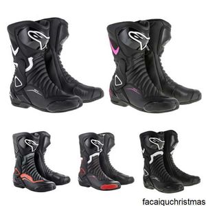 Calzature da moto Scarpe da equitazione autentiche Astar Smx6 Stivali da equitazione da uomo per moto Stivali lunghi antigoccia da pista professionali Stivali da corsa antiscivolo Moto S HBBT