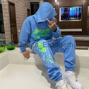 Hoodies femininos moletom moletom com capuz oversized azul gráfico impressão hoodies roupas coisas estranhas vintage jaqueta com capuz streetwear grunge j231107