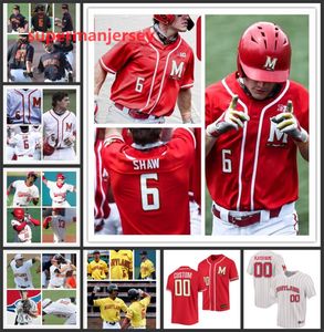 Jason Savacool Nick Dean Maryland Maglia da baseball Kyle McCoy Custom Stitched Mens Youth Kenny Lippman Nate Haberthier David Falco Maryland Terrapins Maglie belle