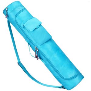 Sacos ao ar livre Lavável Alça de Ombro Bolsos de Armazenamento Yoga Mat Bag Fitness Bagagem Moda Viagem Poliéster Multifuncional Azul Ajustável